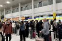 Flights have been cancelled and heavy queues have filled airports across the country