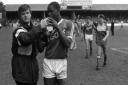 Dalian Atkinson, pictured receiving the match ball after scoring a hat-trick v Middlesborough in April 1988 from manager John Duncan  Picture Owen Hines