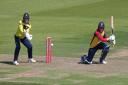 Dan Lawrence in batting action for Essex against Hampshire Hawks