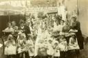 Women and children celebrating the end of the First World War at the Heath Street Peace Tea Party, c.1918. Pic: Courtesy of Barking and Dagenham Archives, Valence House Museum