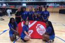 Barking & Dagenham's girls celebrate London Youth Games handball success at the Copper Box