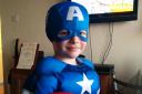 Alfie Waites, 5, from Marsh Green Primary, Dagenham, as Captain America