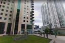 South Quay Square in the Isle of Dogs, where a fire broke out in an eleventh floor flat