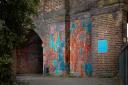 Railway arch mural at Tower Hamlets Cemetery Park
