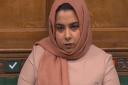 MP Apsana Begum at a 2020 Parliamentary debate on Westferry housing in her constituency