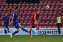 Danny Johnson of Leyton Orient scores the second goal for his team during Leyton Orient vs Harrogate Town, Sky Bet EFL League 2 Football at The Breyer Group Stadium on 21st November 2020
