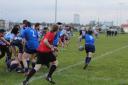 Action from UEL's rugby match