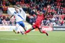 Jay Simpson netted his first goals of the season for Leyton Orient at Colchester United (pic: Simon O'Connor).