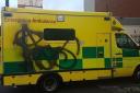 The emergency vehicle vandalised at Poplar ambulance station