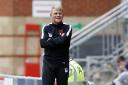 Leyton Orient manager Andy Hessenthaler is all smiles on the touchline at Brisbane Road. Pic: Simon O'Connor