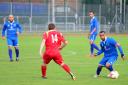 Action from Sporting Bengal's FA Vase tie with Burnham (pic; Tim Edwards)