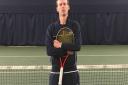 Oliver Oxland faces the camera at the end of the Essex Open racketlon competition