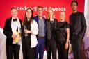 London Pulse Netball Club celebrate winning a London Sport Award in 2021