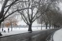 Snow has fallen across London as temperatures plummeted below 0 degrees overnight
