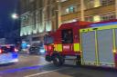 Firefighters rushed to the flat fire in Bethnal Green just after 3pm today