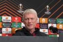 West Ham United boss David Moyes faces the media in Serbia