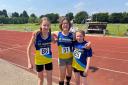 The U13 girls from St Albans Athletics Club who tackled the 800m at the county championship. Picture: ST ALBANS AC