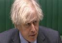 Boris Johnson giving his speech to Parliament today, about setting out the road map for easing coronavirus restrictions