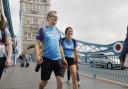 Hugh Dennis starts the walk from Tower Bridge
