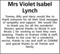 Mrs Violet Isabel Lynch