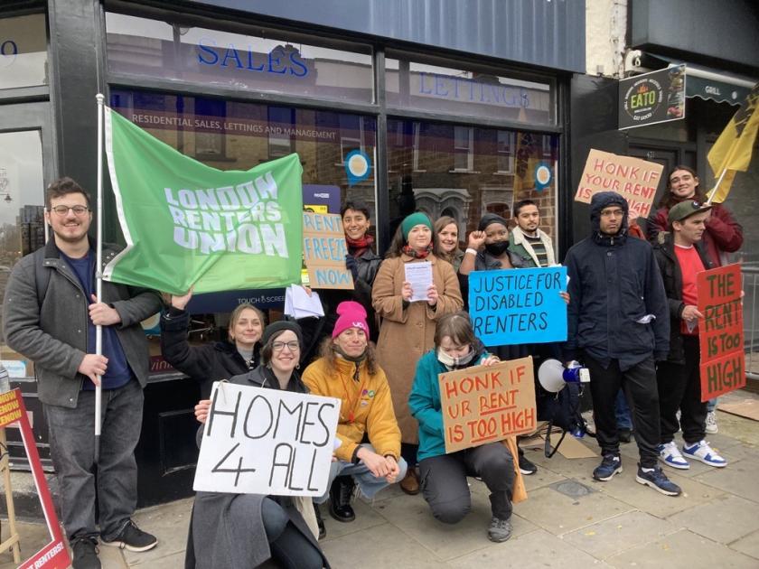London protestors call for rent freeze