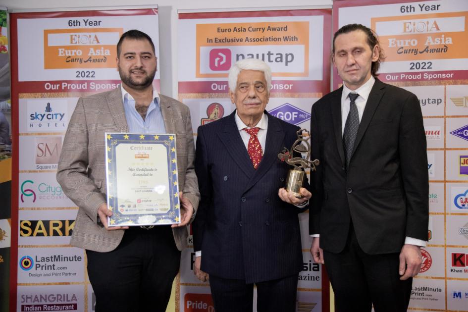East London restaurants win at Euro Asia Curry Awards