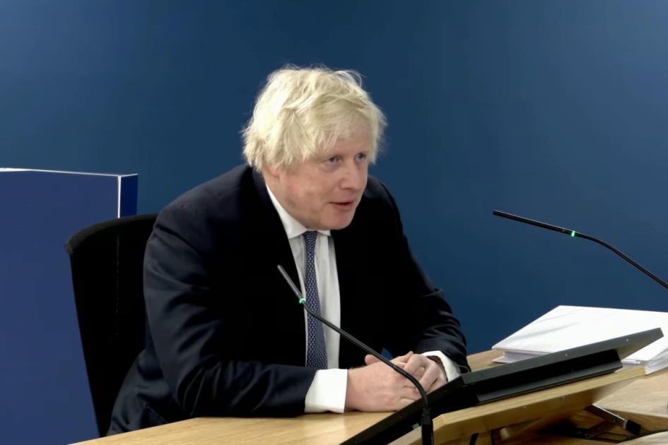 Boris Johnson begins second day of evidence at Covid inquiry