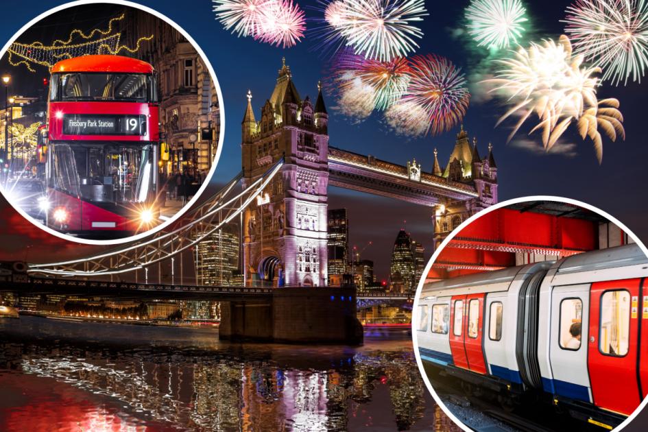 Travel changes to services this New Year’s in London