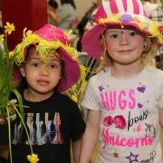 Youngsters at Romford Shopping Hall crafting Easter bonnets