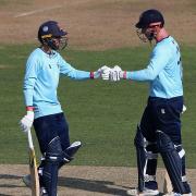 Aron Nijjar (left) and Simon Harmer shared a vital stand to see Essex to victory at Hampshire