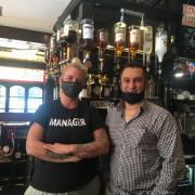 Manager Zoe Nisbet and owner George Balisani at Ilford's General Havelock pub, which is expected to reopen on May 17. Picture: Roy Chacko