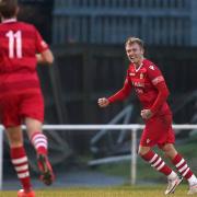 Liam Nash drew Hornchurch level against Notts County in their FA Trophy semi-final
