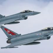 Two Typhoon aircraft were dispatched to escort a private plane to Stansted Airport.