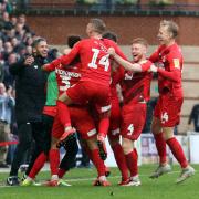 Leyton Orient players celebrate against Walsall (pic Simon O'Connor)