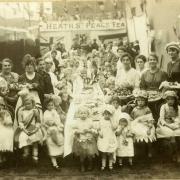 Women and children celebrating the end of the First World War at the Heath Street Peace Tea Party, c.1918. Pic: Courtesy of Barking and Dagenham Archives, Valence House Museum