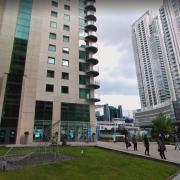 South Quay Square in the Isle of Dogs, where a fire broke out in an eleventh floor flat