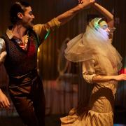 Punchdrunk's The Burnt City. Performers Andrea Carrucciu and Dafni Krazoudi