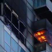 The blaze broke out on the 17th floor of the 21-storey the Relay Building in Whitechapel High Street just before 4pm on March 7