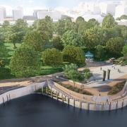 An artist’s impression of how the King Edward Memorial Park extension will look