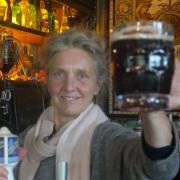 Pauline Forster... landlady welcoming regulars back to The George Tavern in Commercial Road