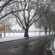 Victoria Park in the snow earlier this month