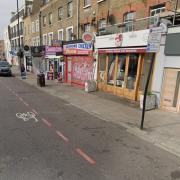 The fight appeared to take place near kebab shop The Doner Guys on Burdett Road