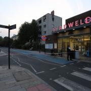 Two teenage boys were stabbed outside Shadwell Overland Station