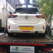 A car gets impounded in blue badge fraud operation