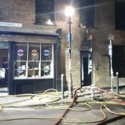 Wilkes Street in Spitalfields after the blaze