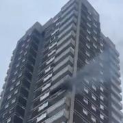 A fire broke out in a block of flats in Shadwell