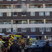 Emergency services swarmed the building to tackle the fire