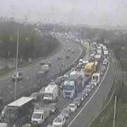 Traffic on M25 after crash