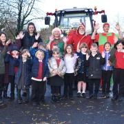 Otley pupils get to meet Farmer Christmas at their school