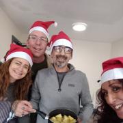 Anglia Care Trust helped serve Christmas dinners in Ipswich